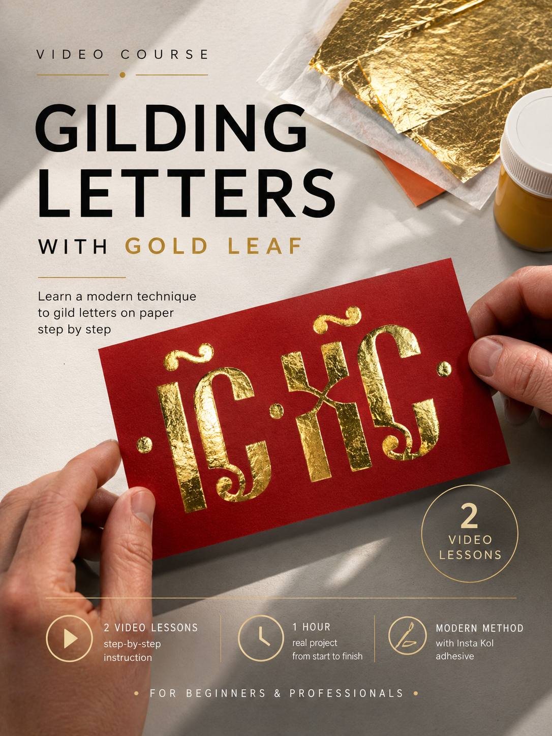 Gilding Letters with Transfer Gold Leaf