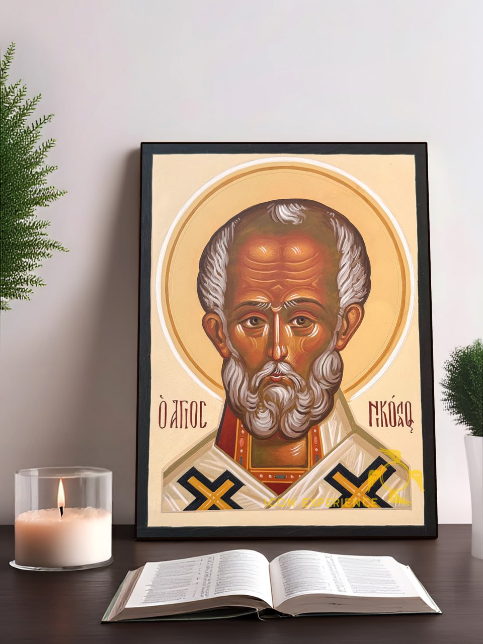 Hand-Painted Icon of Saint Nicholas 15x20cm (6x8")