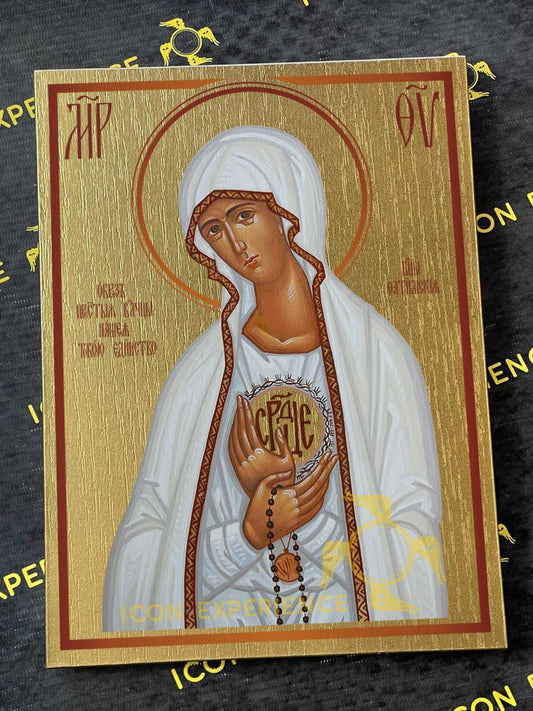 Nuestra Señora de Fátima, Icono impreso sobre madera