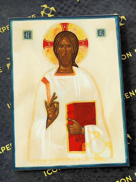 Jesucristo Pantocrátor, Icono impreso sobre madera
