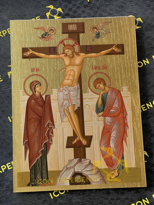 Crucifixation of Jesus Christ Byzantine Iconography Christian Art Gift