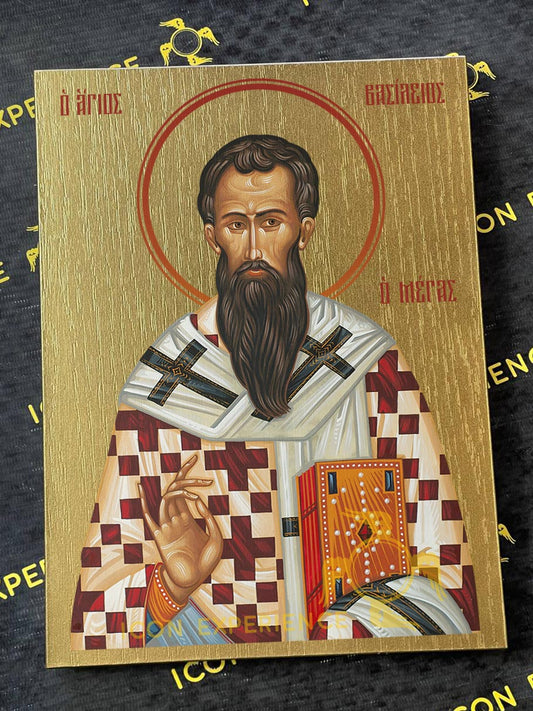 Iconografía bizantina de San Basilio el Grande, regalo de arte cristiano