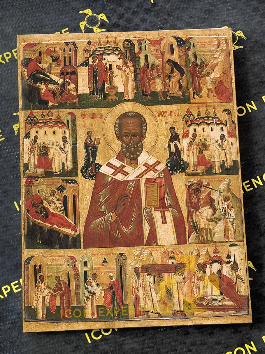 Life of Saint Nicholas Byzantine Icononography Christian Art Gift