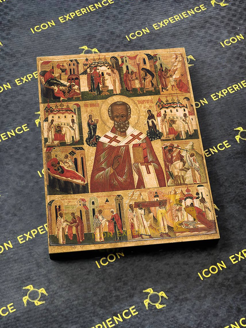Life of Saint Nicholas Byzantine Icononography Christian Art Gift