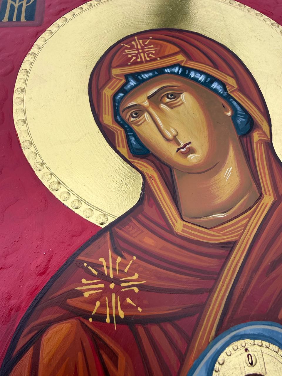 Hand-Painted Icon of Our Lady of the Sign (Theotokos Oranta) 22x30cm (9x12")