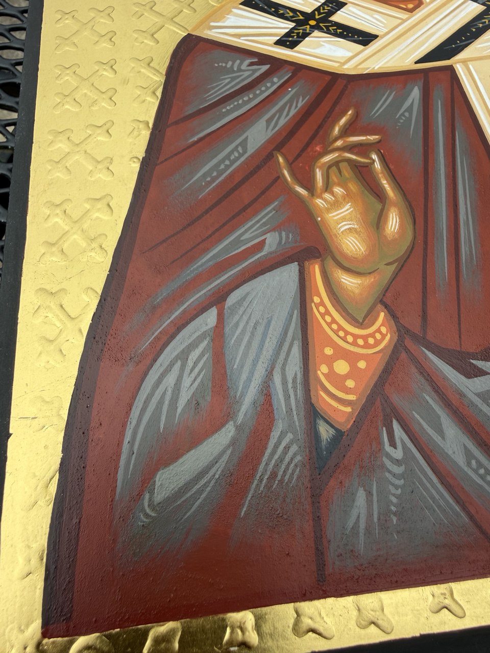 Hand-Painted Icon of Saint Nicholas 22x30cm (9x12")