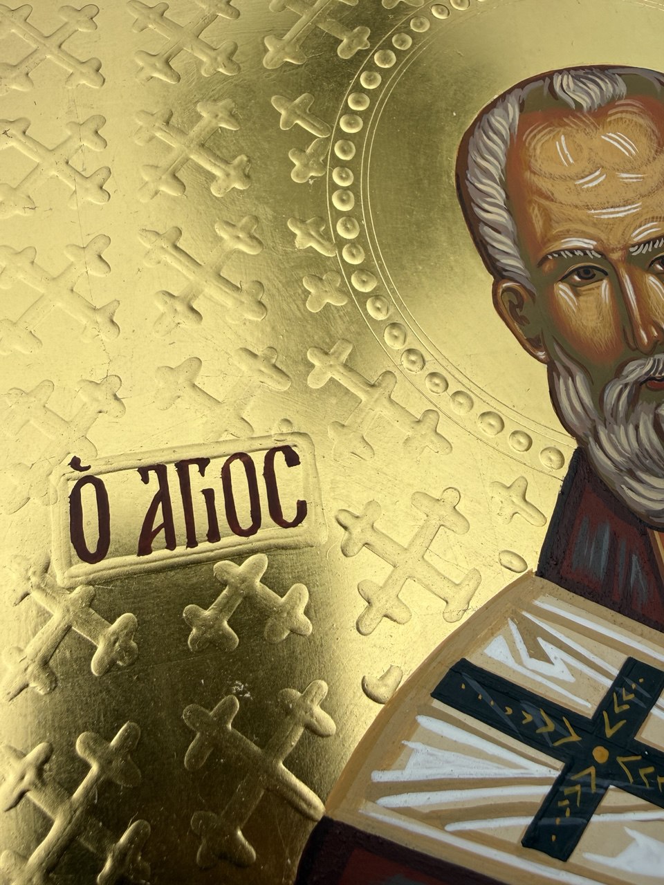 Hand-Painted Icon of Saint Nicholas 22x30cm (9x12")