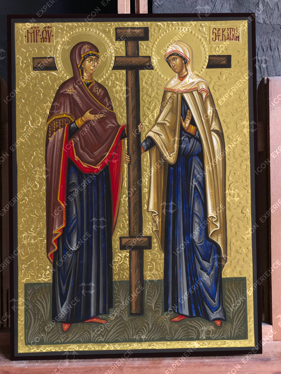 Saint Mary and Saint Catherine, Handpainted icon