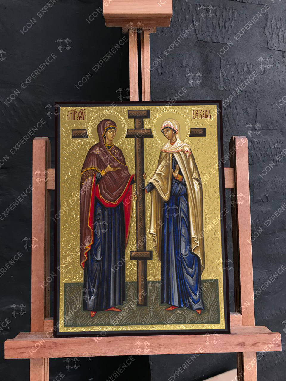Saint Mary and Saint Catherine, Handpainted icon
