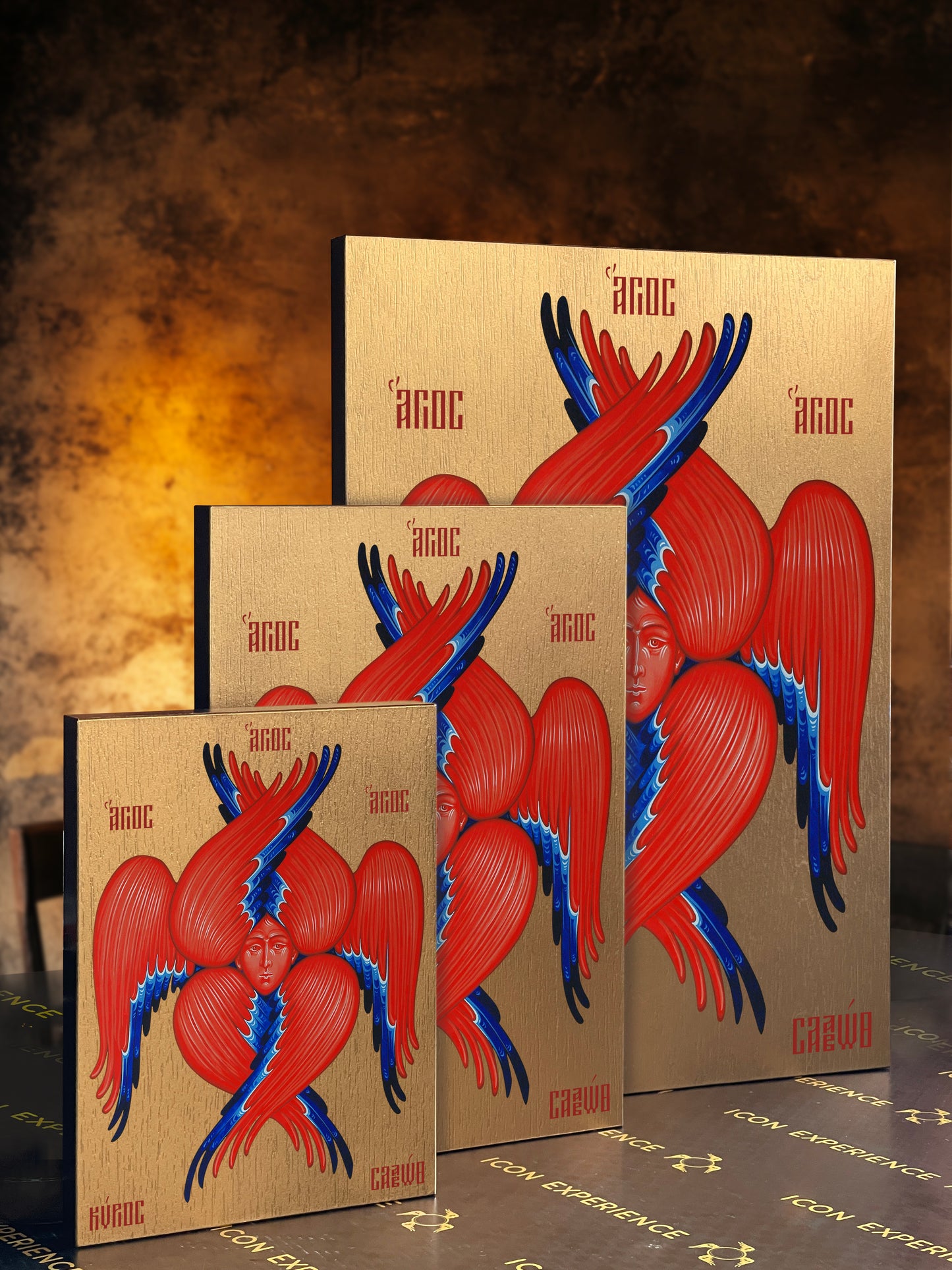 Six winged Seraphim Cherub Angel Byzantine Iconography Christian Art Gift