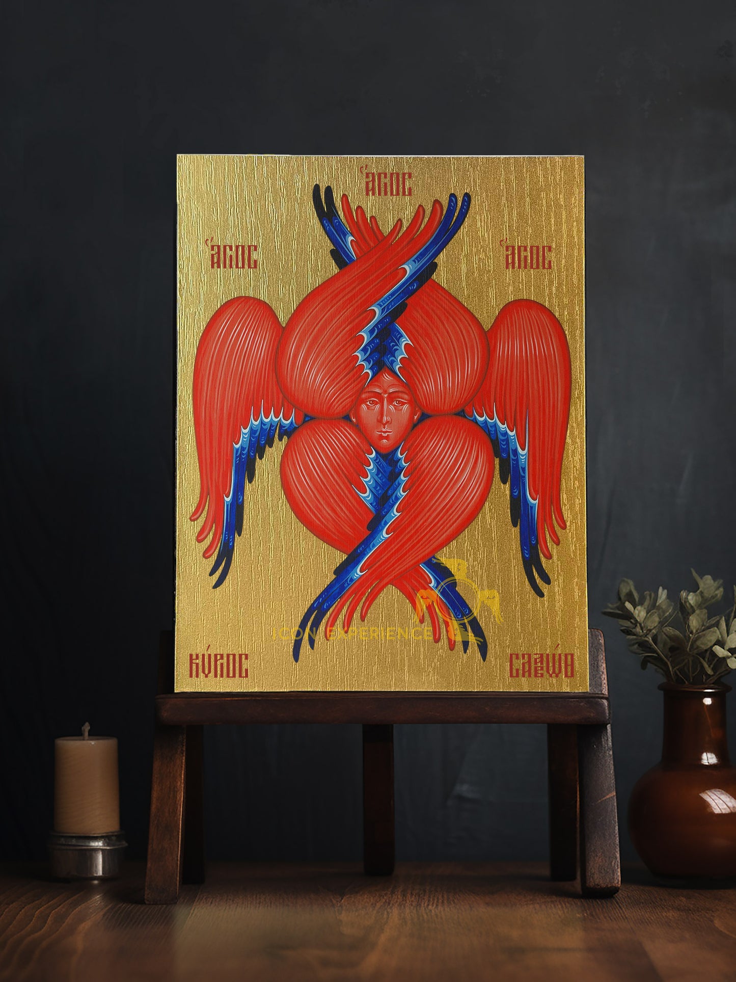 Six winged Seraphim Cherub Angel Byzantine Iconography Christian Art Gift