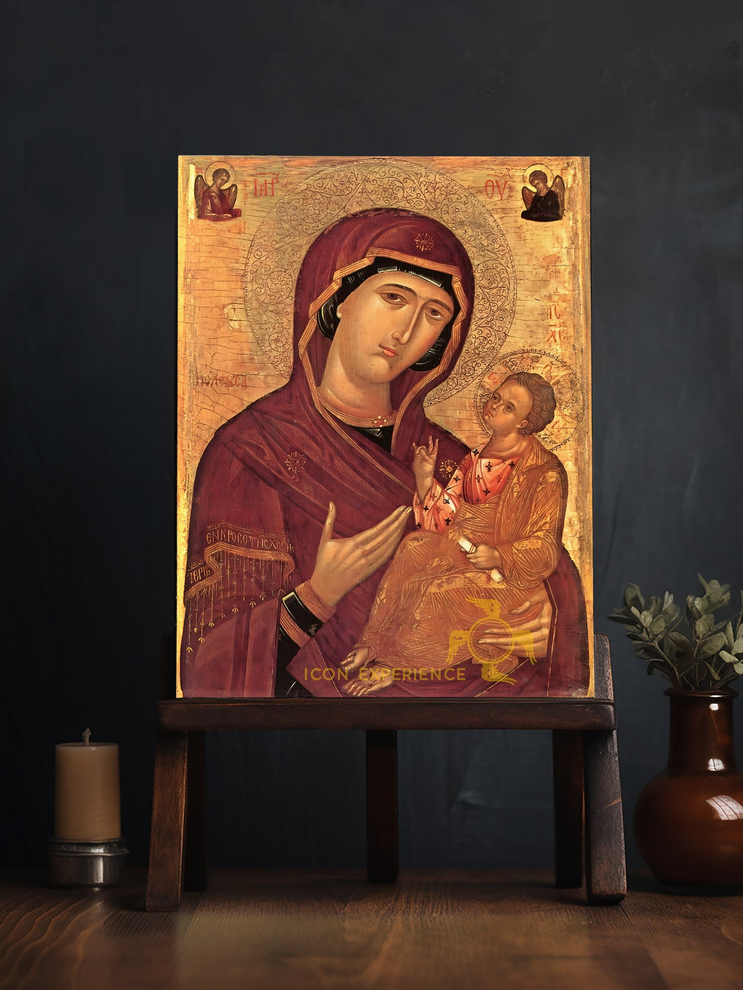 Holy Virgin Mary of Eleusa Byzantine Iconography Christian Art Gift