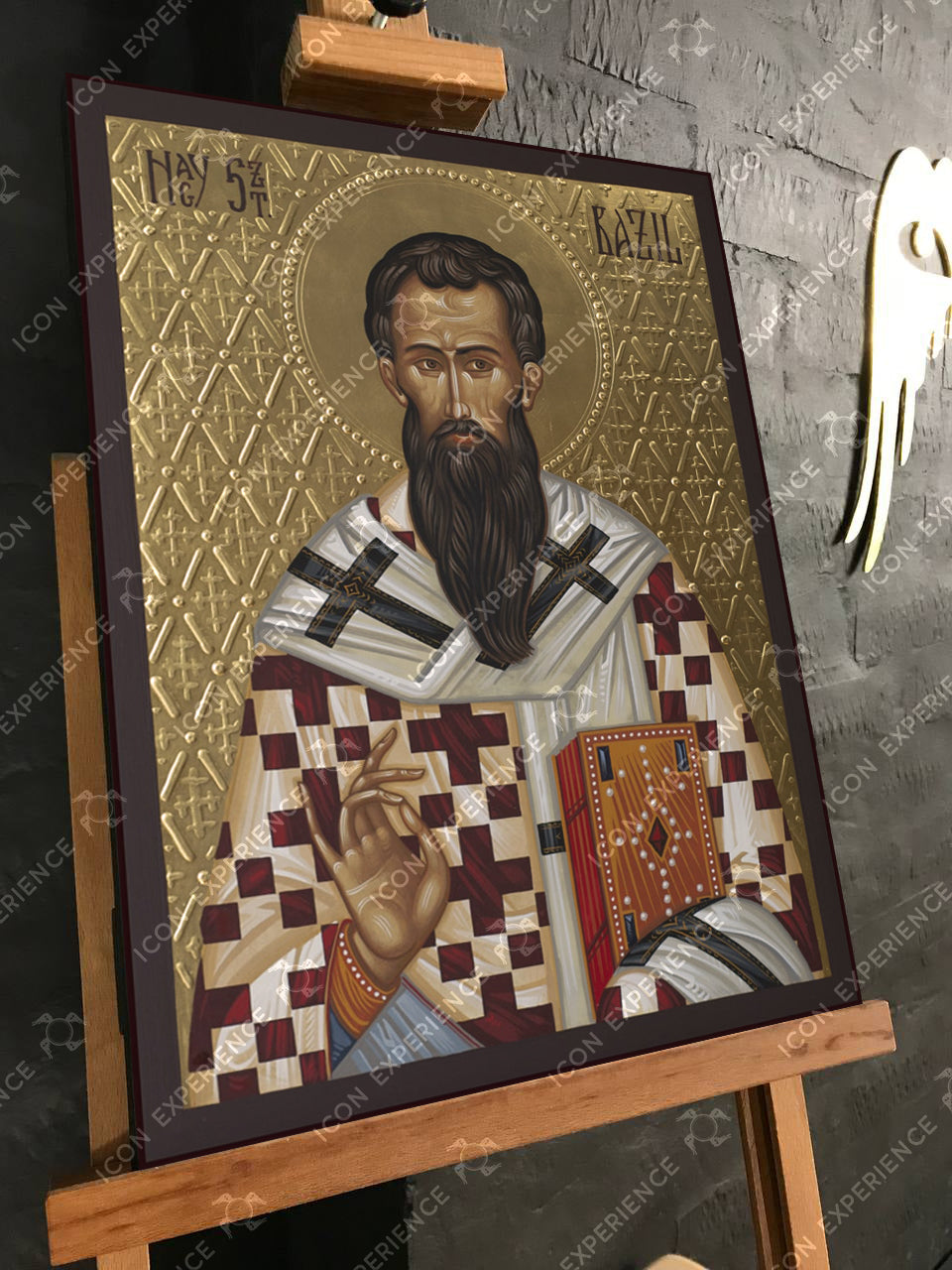 San Basilio el Grande, icono pintado a mano