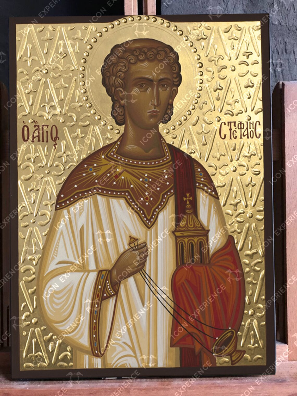 Saint Stephen the First Martyr, Handpainted icon