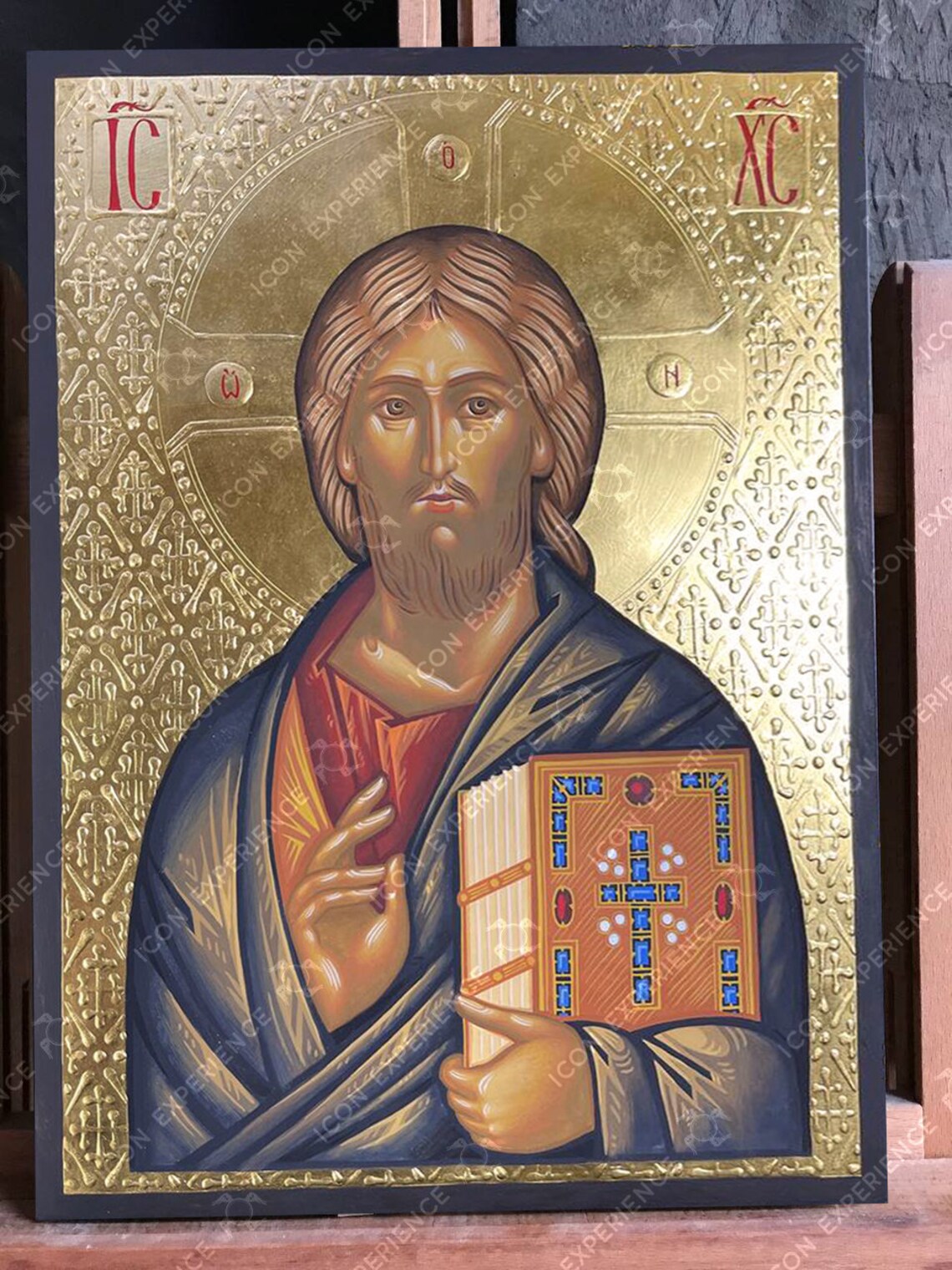 Jesucristo Pantocrátor del Monasterio del Sinaí, icono pintado a mano