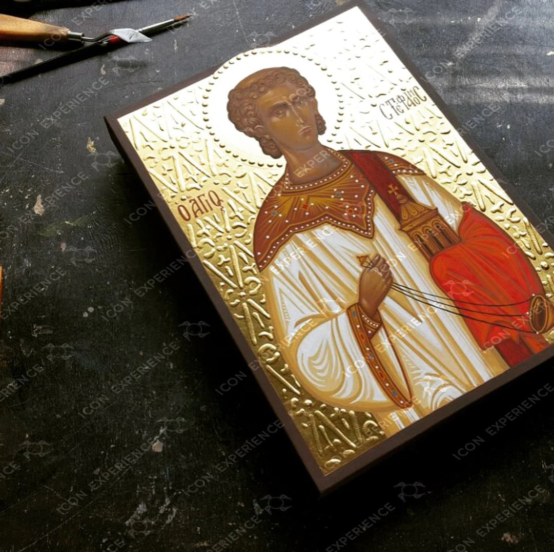 Saint Stephen the First Martyr, Handpainted icon