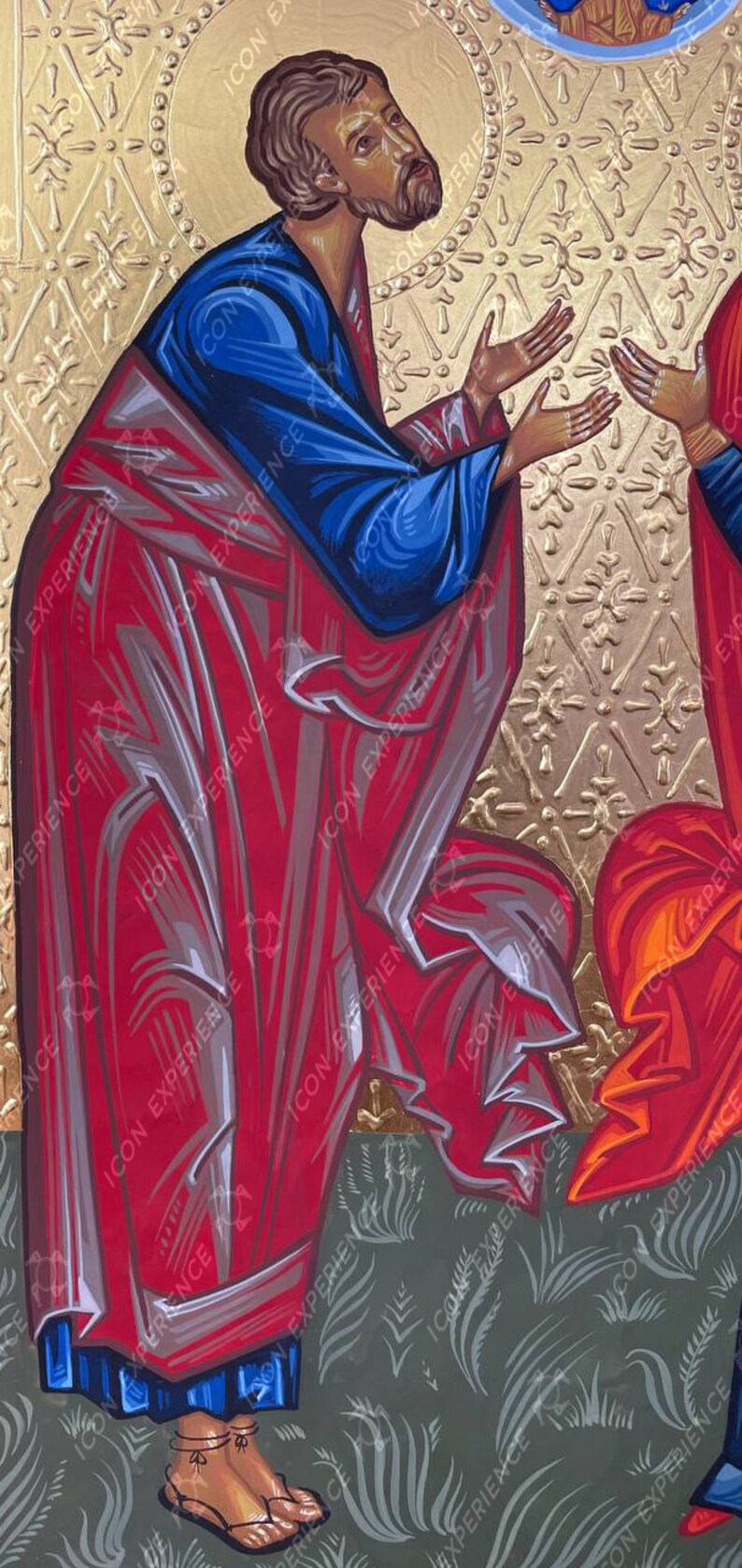 San Joaquín y Santa Ana, icono pintado a mano
