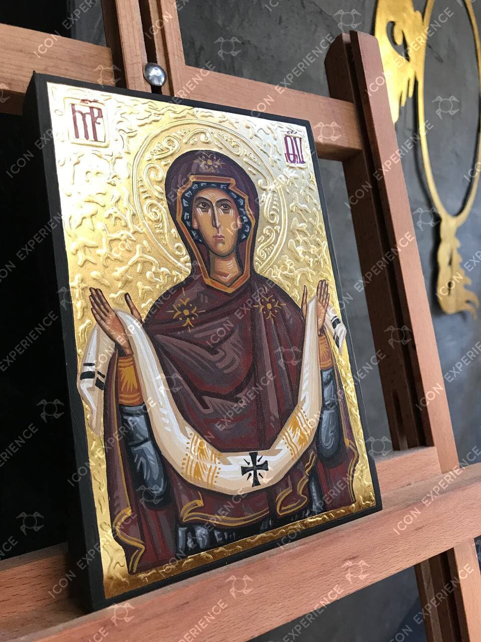 Intercession of the Theotokos, Handpainted icon