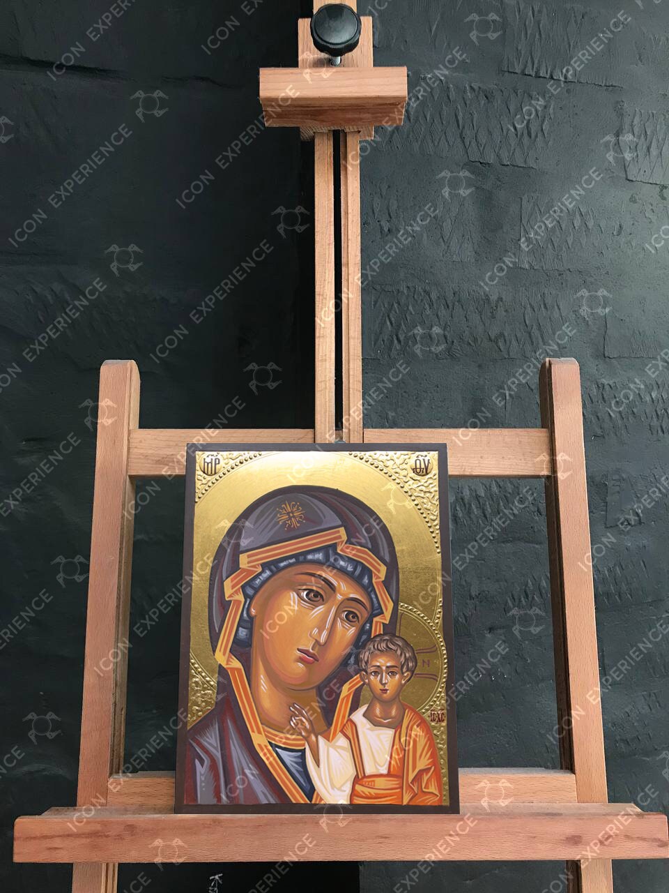 Virgen María de Kazán, icono pintado a mano