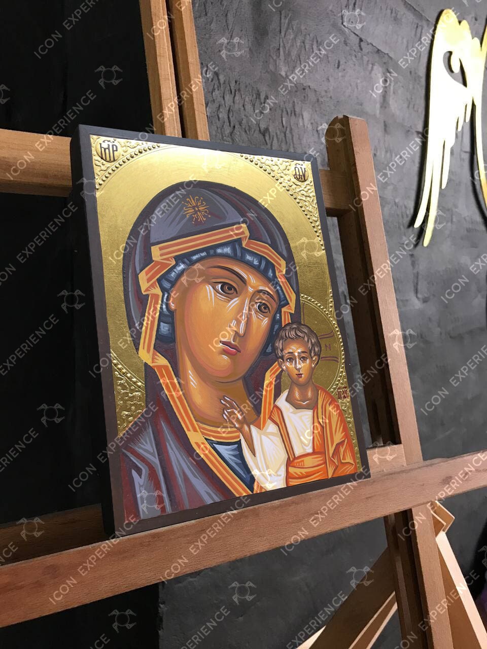 Virgen María de Kazán, icono pintado a mano