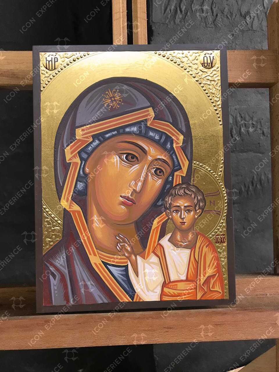 Virgen María de Kazán, icono pintado a mano