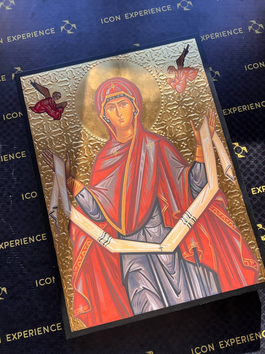 Intercession of the Theotokos, Handpainted icon