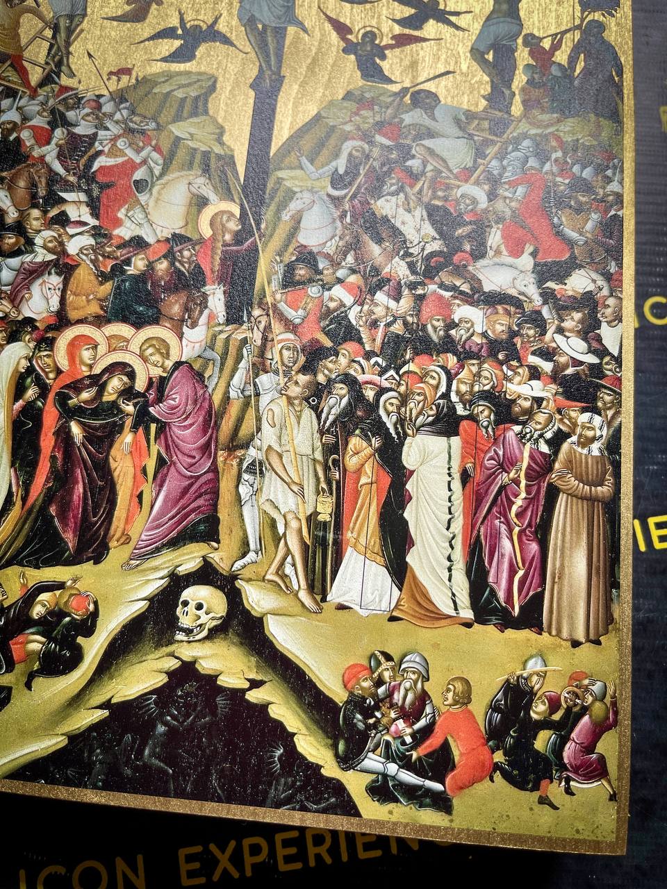Crucifixión de Jesucristo Iconografía Bizantina Regalo de Arte Cristiano