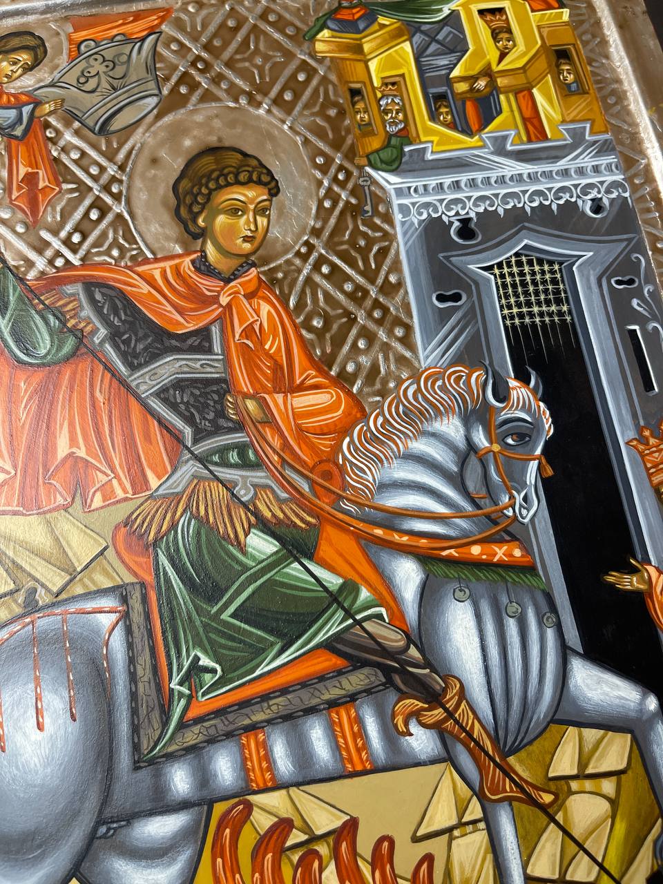 San Jorge el Gran Mártir, icono pintado a mano