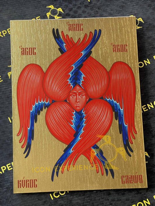 Six winged Seraphim Cherub Angel Byzantine Iconography Christian Art Gift