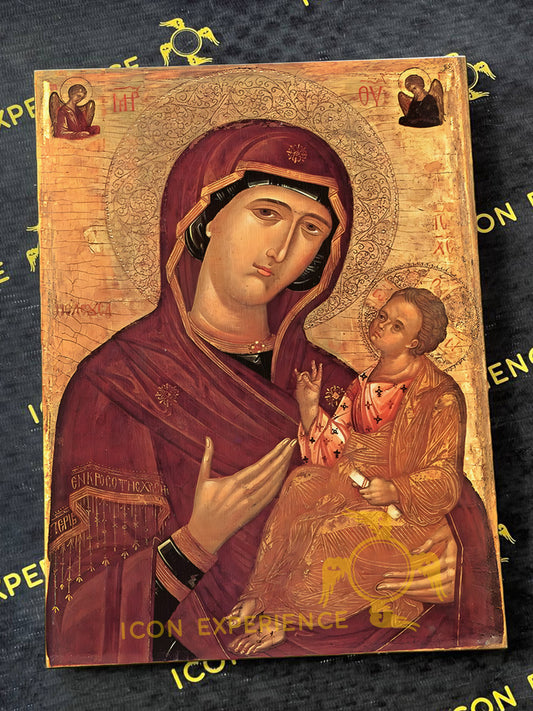 Holy Virgin Mary of Eleusa Byzantine Iconography Christian Art Gift