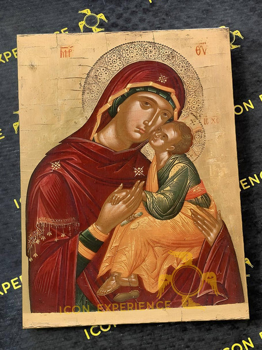 Holy Virgin Mary of Eleusa Byzantine Iconography Christian Art Gift