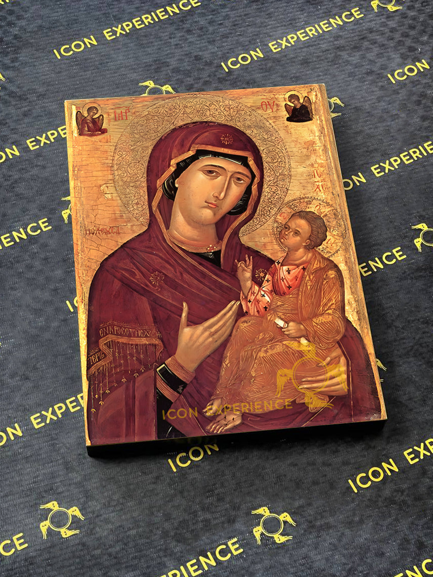 Holy Virgin Mary of Eleusa Byzantine Iconography Christian Art Gift