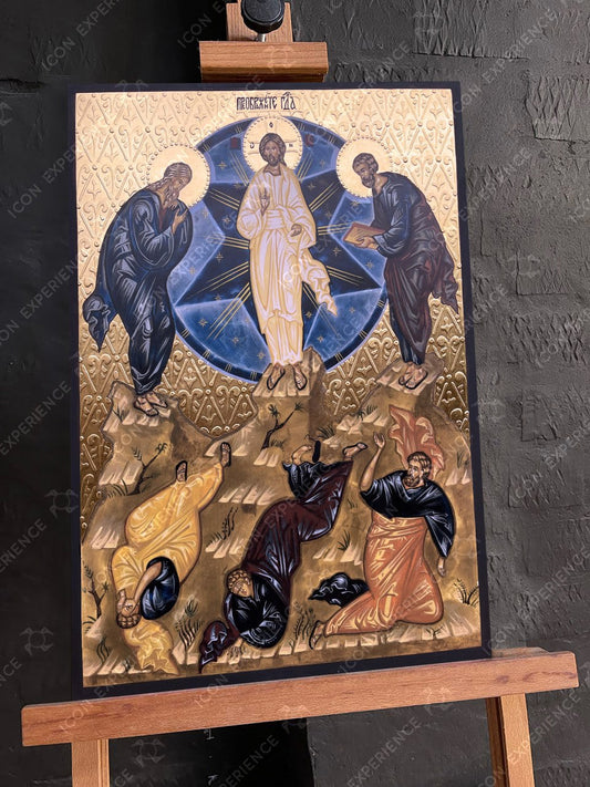 Handpainted icon of Transfiguration of Jesus Christ