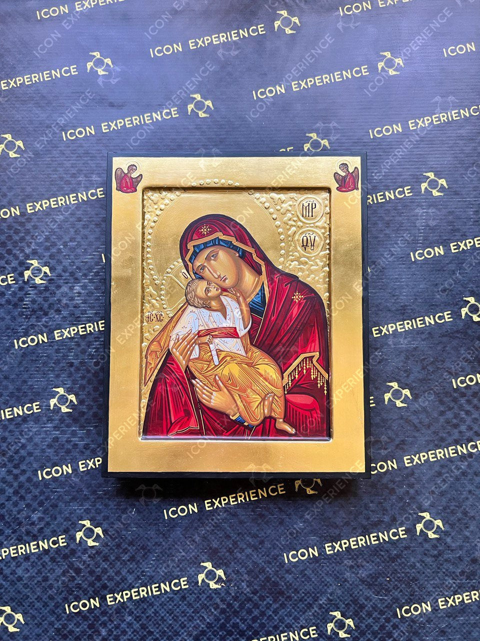 Saint Virgin Mary with Baby Jesus Handpainted Icon, Byzantine Icon, Religious Icons Catholic Art Home Decor, Family Gift